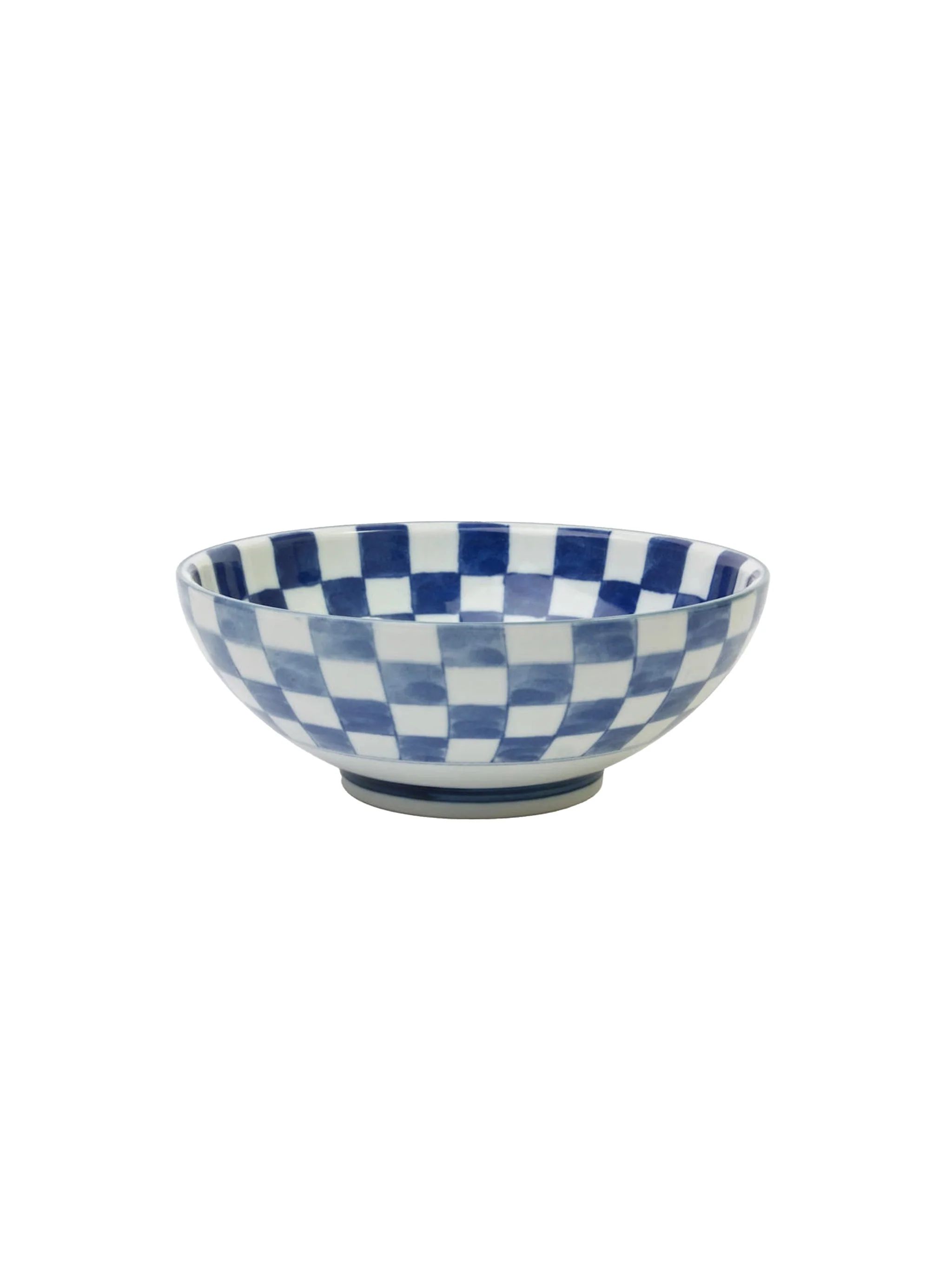 Koushi Blue Gingham Bowl | Weston Table