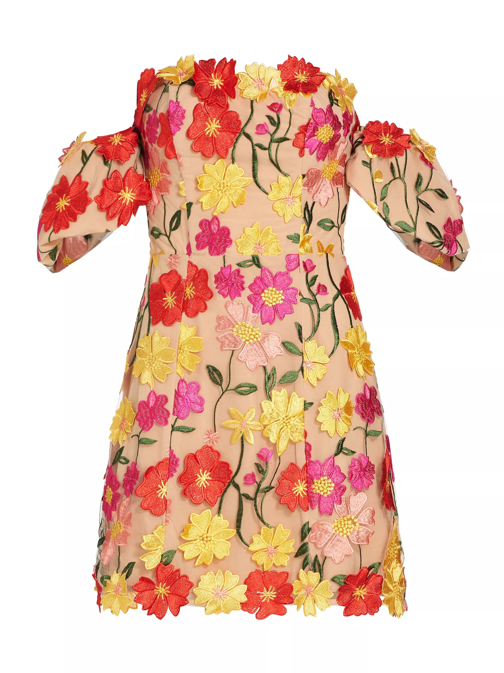 Stephanie Floral Embroidered Minidress | Saks Fifth Avenue