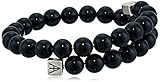 Alex and Ani Men's Beaded Onyx Gemstone Wrap Bracelet, Onyx/Rafaelian Silver, Expandable | Amazon (US)