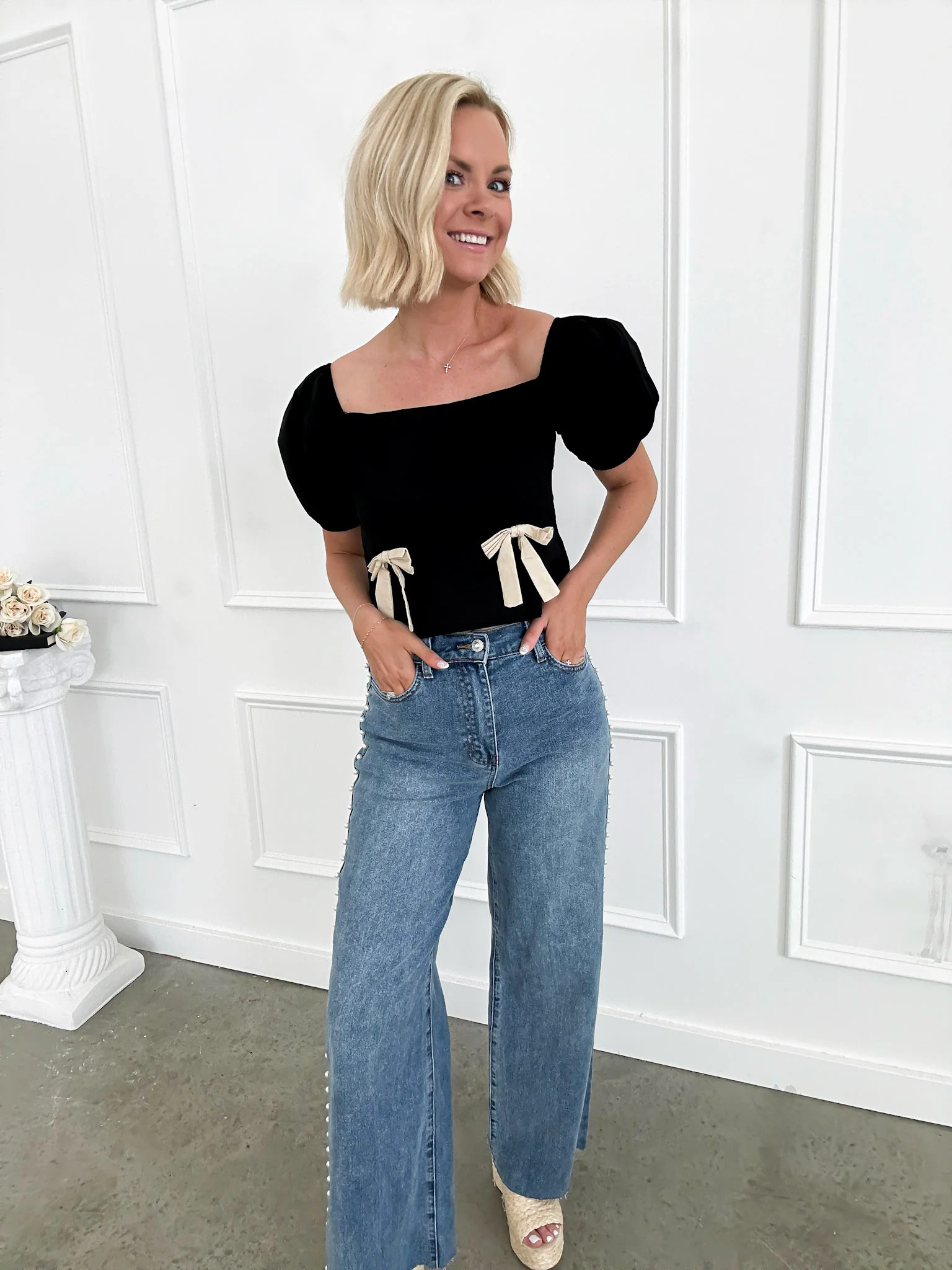What Would Coco Do Black Bow Blouse | Flourish in Frills