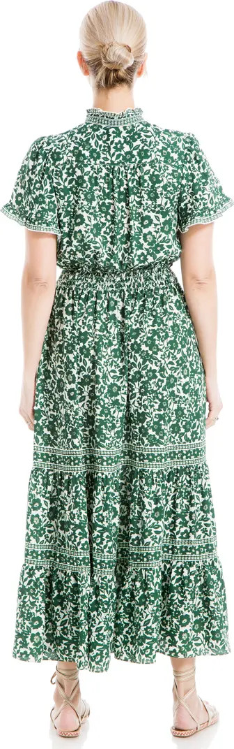 MAX STUDIO Smocked Flutter Sleeve Maxi Dress | Nordstromrack | Nordstrom Rack