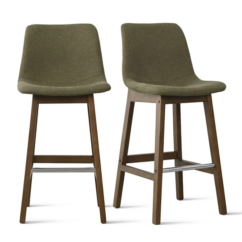 Upholstered 28" Height Bar Stools (Set of 2) | Wayfair North America