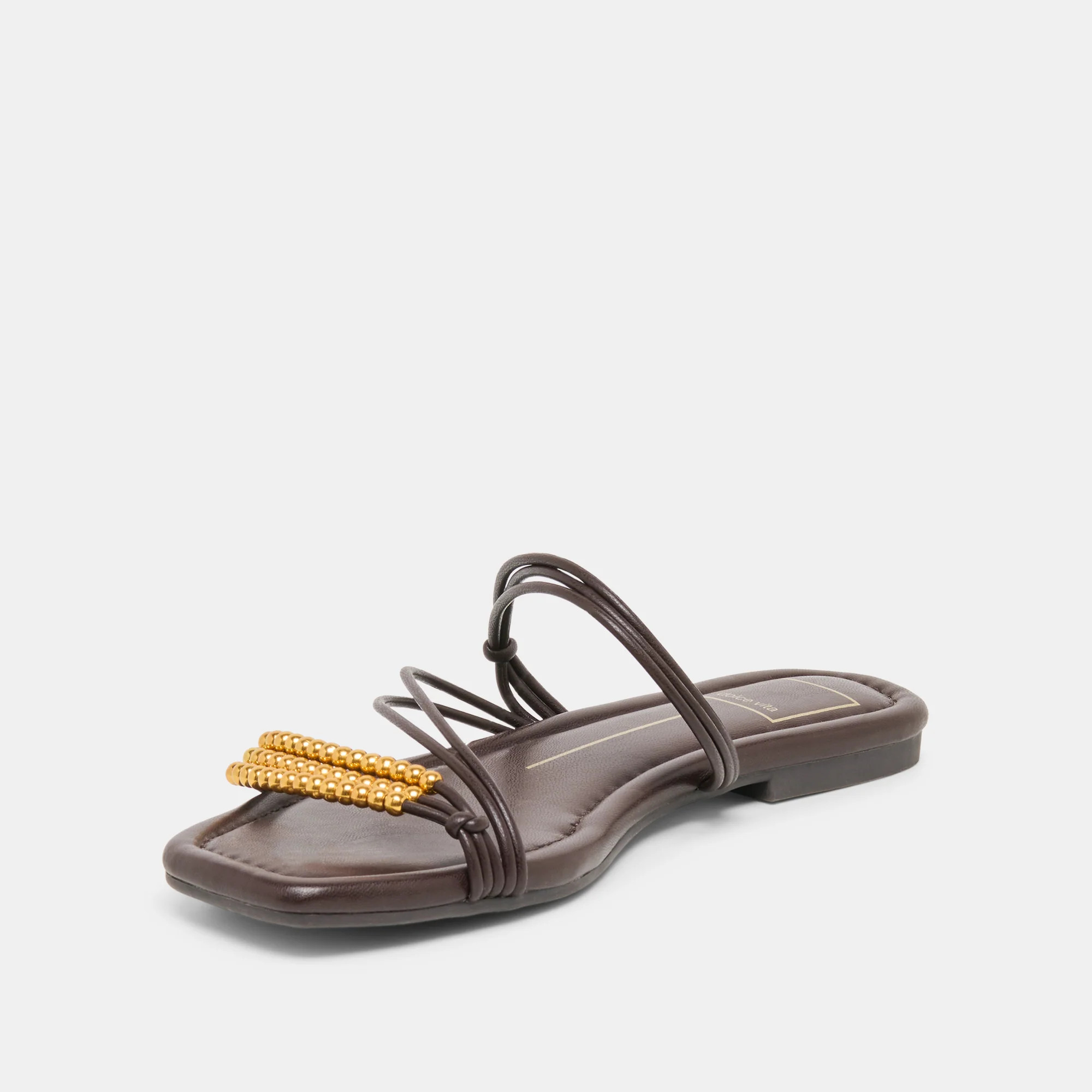 LYNDEE BEAD Espresso Stella Strappy Open-Toe Sandals | Dolce Vita | DolceVita.com