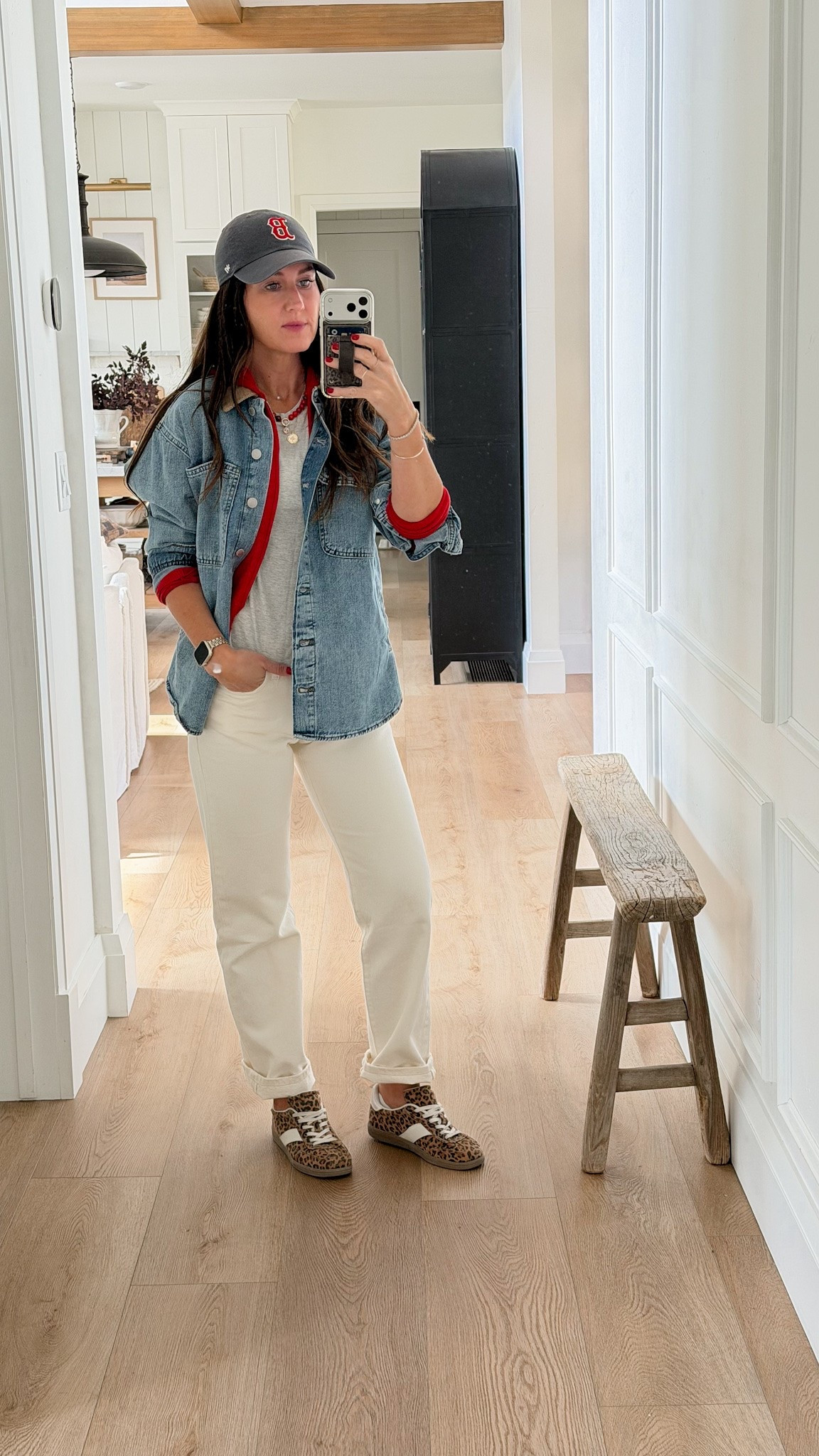 Game day! OOTD ❤️🤍 love these ecru Levi’s 

Jeans, denim, ootd, Levi’s, sneakers, leopard, Jean jacket, hat, cardigan, hoodie, sweater, fall fashion, Abercrombie

#LTKSaleAlert #LTKmomlife #LTKootd