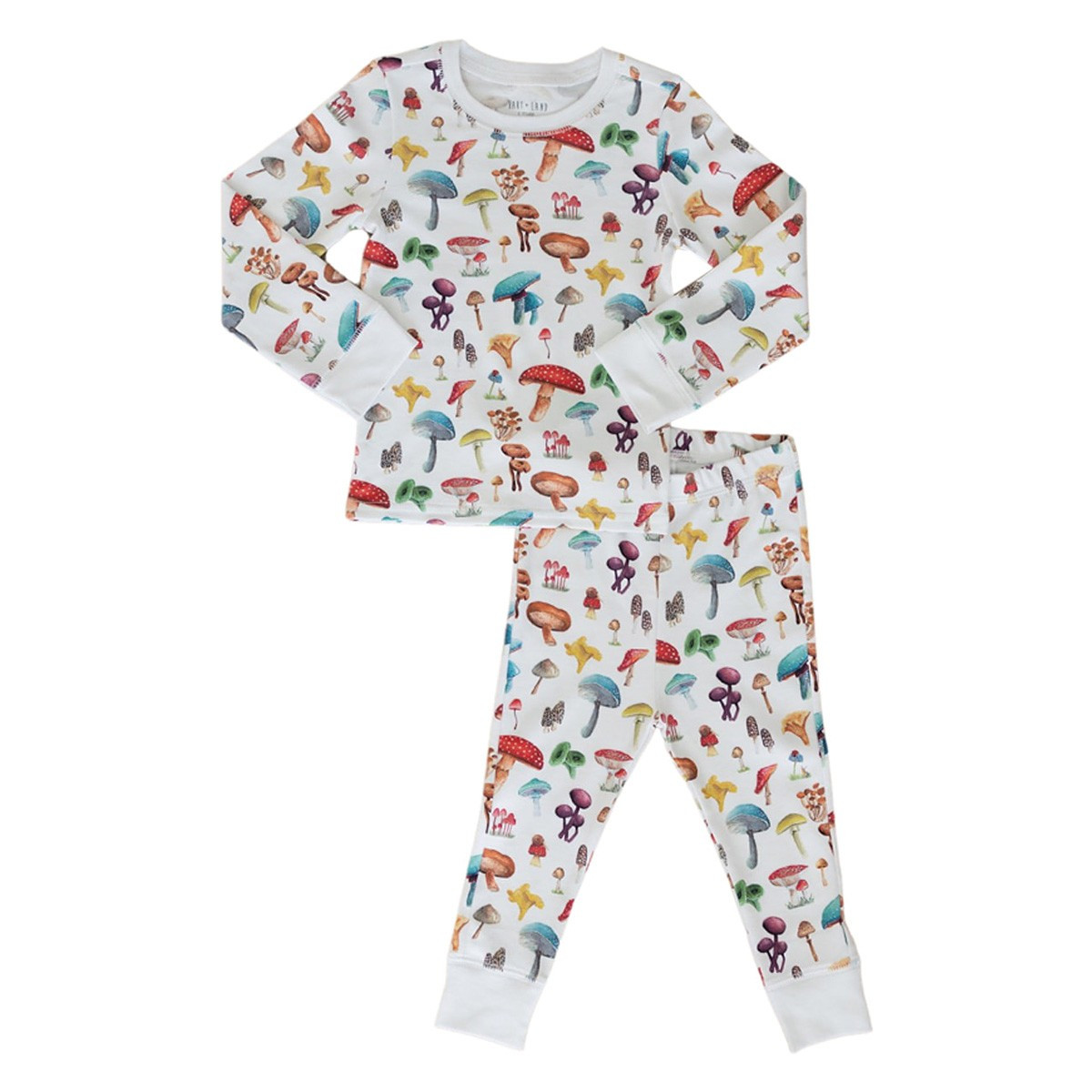 HART + LAND Toddler/Big Kid Organic Pima Cotton PJ Set – Mushrooms | The Tot