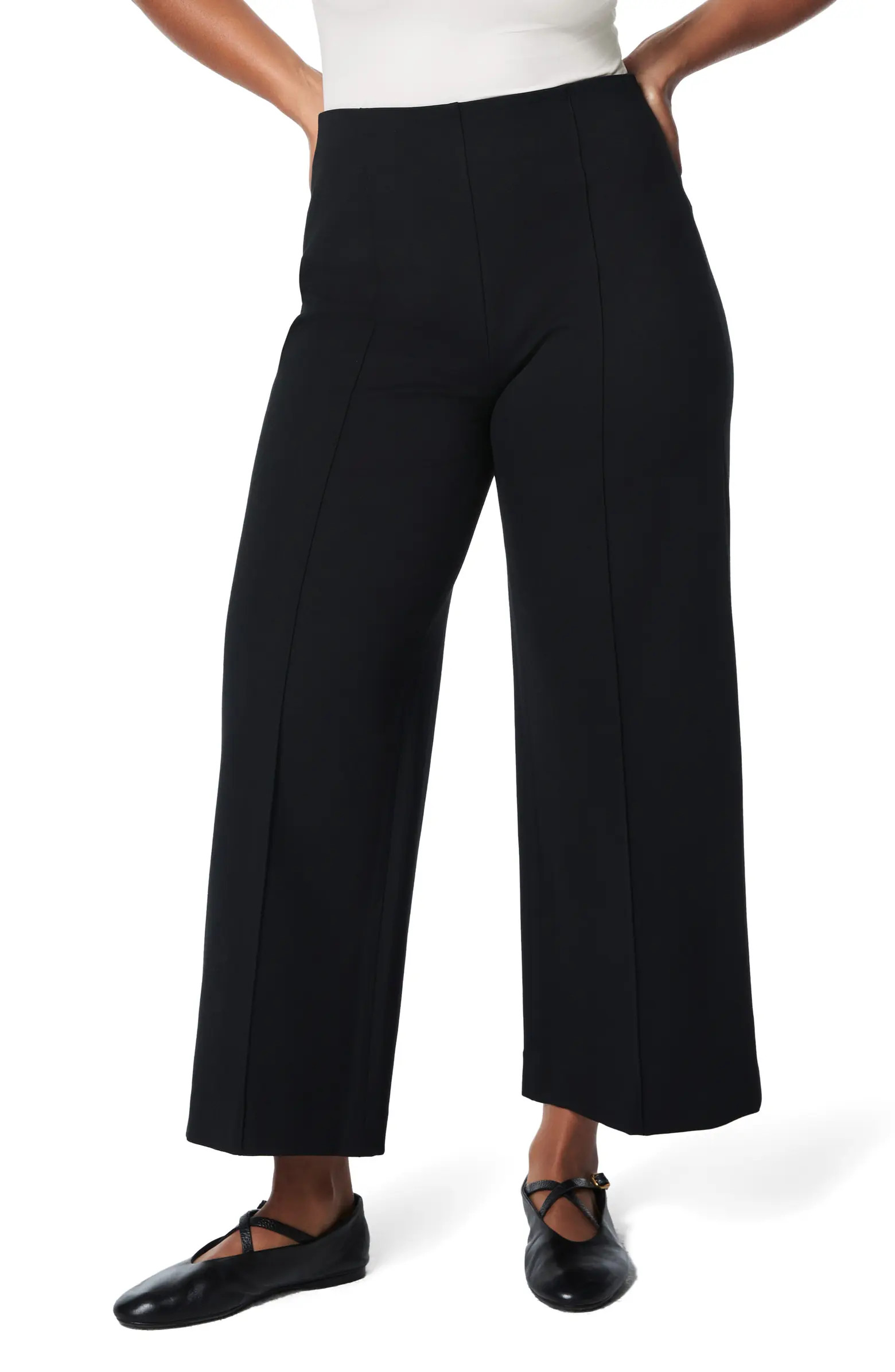 The Perfect Pull-On Crop Wide Leg Ponte Pants | Nordstrom