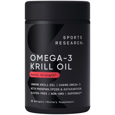 Sports Research Omega-3 Krill Oil, 1,000 mg, 30 Softgels | Target