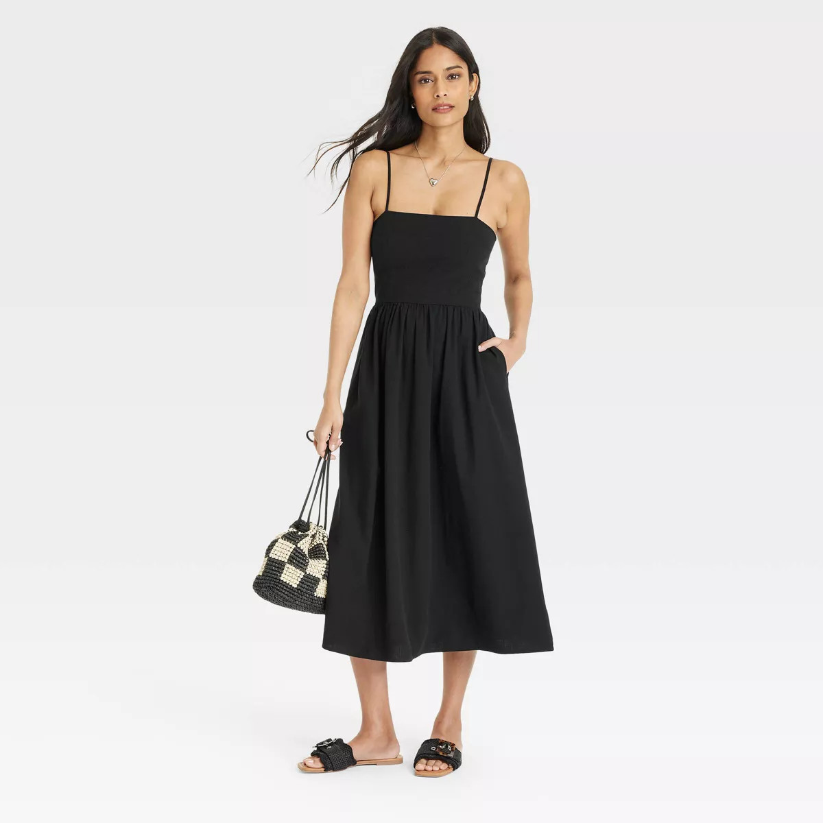 Women's Corset Midi A-Line Dress - Universal Thread™ | Target