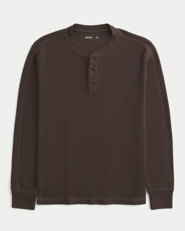 Men's Relaxed Thermal Henley | Men's Tops | HollisterCo.com | Hollister (US)