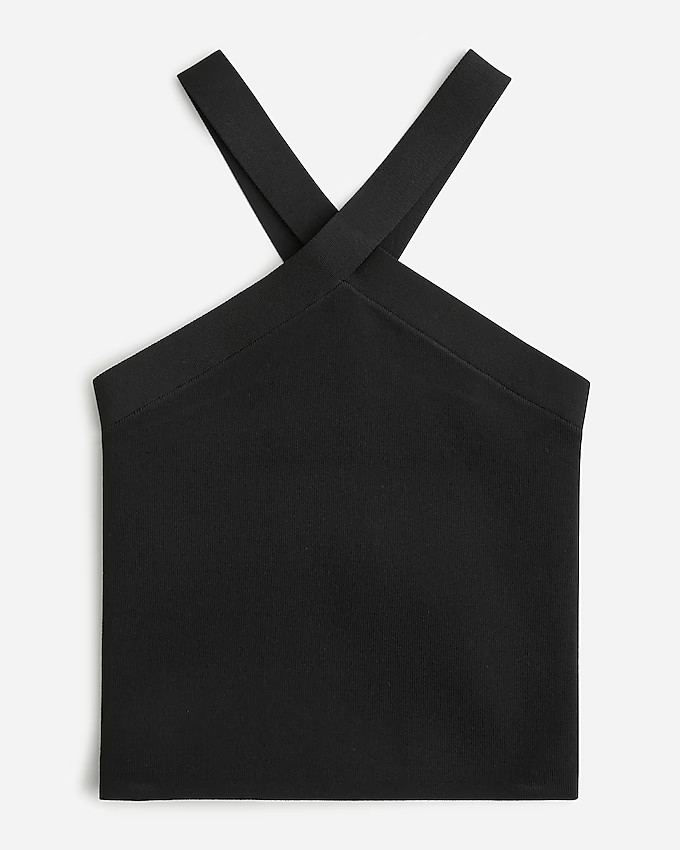 Fitted halterneck sweater-tank in Supersculpt yarn | J. Crew US
