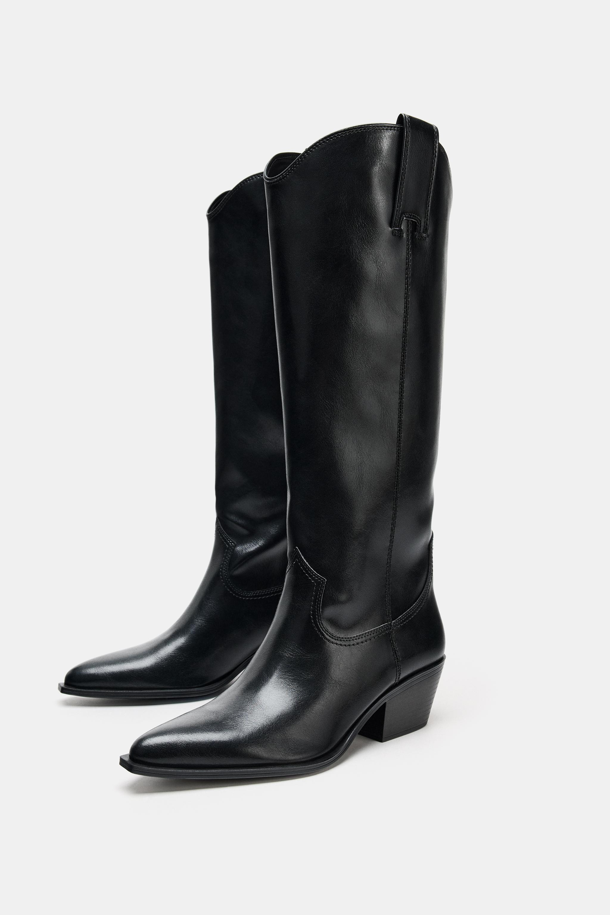 COWBOY KNEE HIGH BOOTS | Zara US