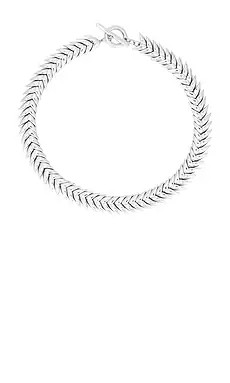 Bevza Spikelet Necklace in Rhodium from Revolve.com | Revolve Clothing (Global)