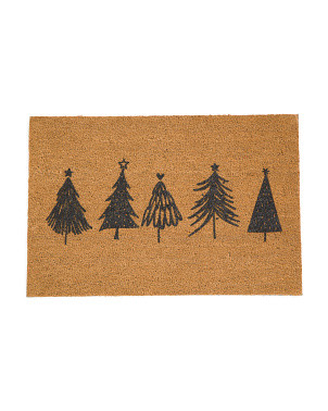 24x36 Holiday Trees Door Mat | TJ Maxx