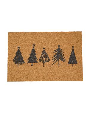 24x36 Holiday Trees Door Mat | TJ Maxx