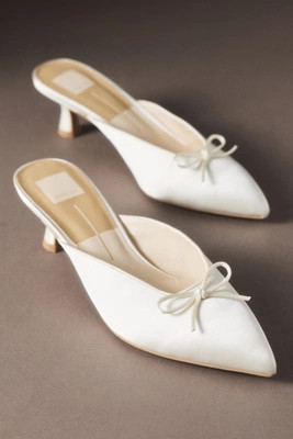 Dolce Vita Cleo Satin Mule Kitten Heels | Anthropologie (US)