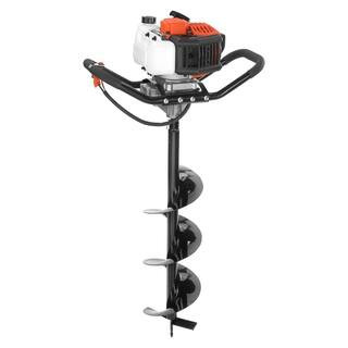Post Hole Digger, 43cc 1250W Auger Post Hole digger, Gas Powered Earth Digger with 8 in. Earth Au... | The Home Depot