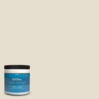 BEHR PREMIUM PLUS 8 oz. #750C-2 Hazelnut Cream Satin Enamel Interior/Exterior Paint & Primer Colo... | The Home Depot