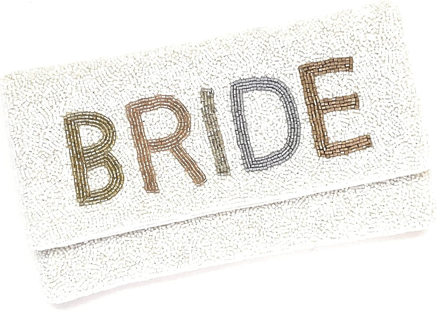 Generic BRIDE Clutch Purse, Gift For Bride, Seed Beaded Clutch Purse, Bridal Purse Clutch, White ... | Amazon (US)