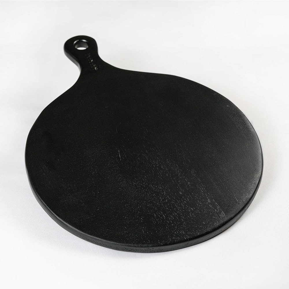 The Fine Living Co. Black Charcuterie Board, Round Paddle Board with Long Handle, Mango Wood Serv... | Amazon (US)