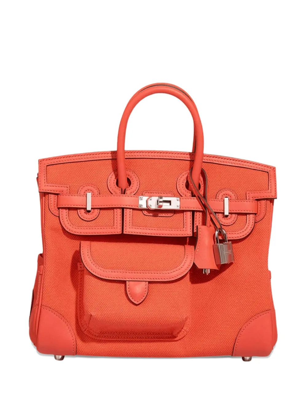 2023 Birkin 25 Cargo Toile Goeland-Veau Swift palladium-hardware tote bag | Farfetch Global