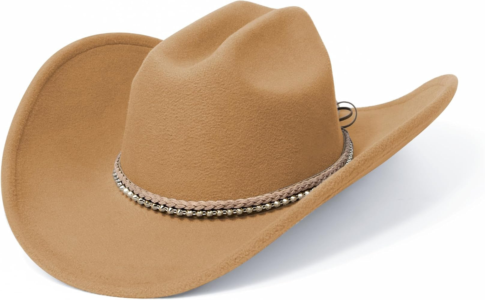 SAJUZEN Cowboy Hats for Women and Men with Wide Brim Felt Western Hats for Cowgirls and Cowboys | Amazon (US)