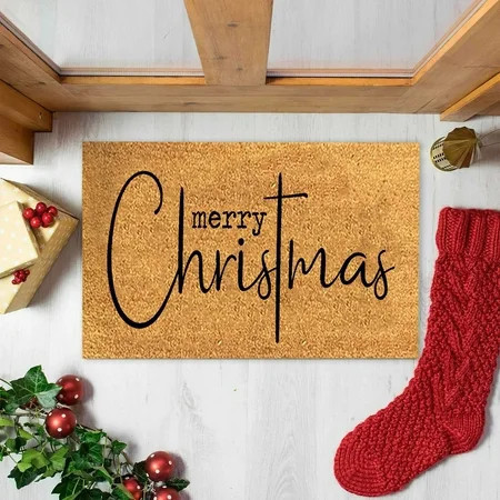Merry Christmas Doormat, 31x20 Inch Christmas Outdoor Front Door Decor Mat, Holiday Outdoor Christmas Rugs for Indoor Outdoor Christmas Holiday Entryway Decor | Walmart (US)