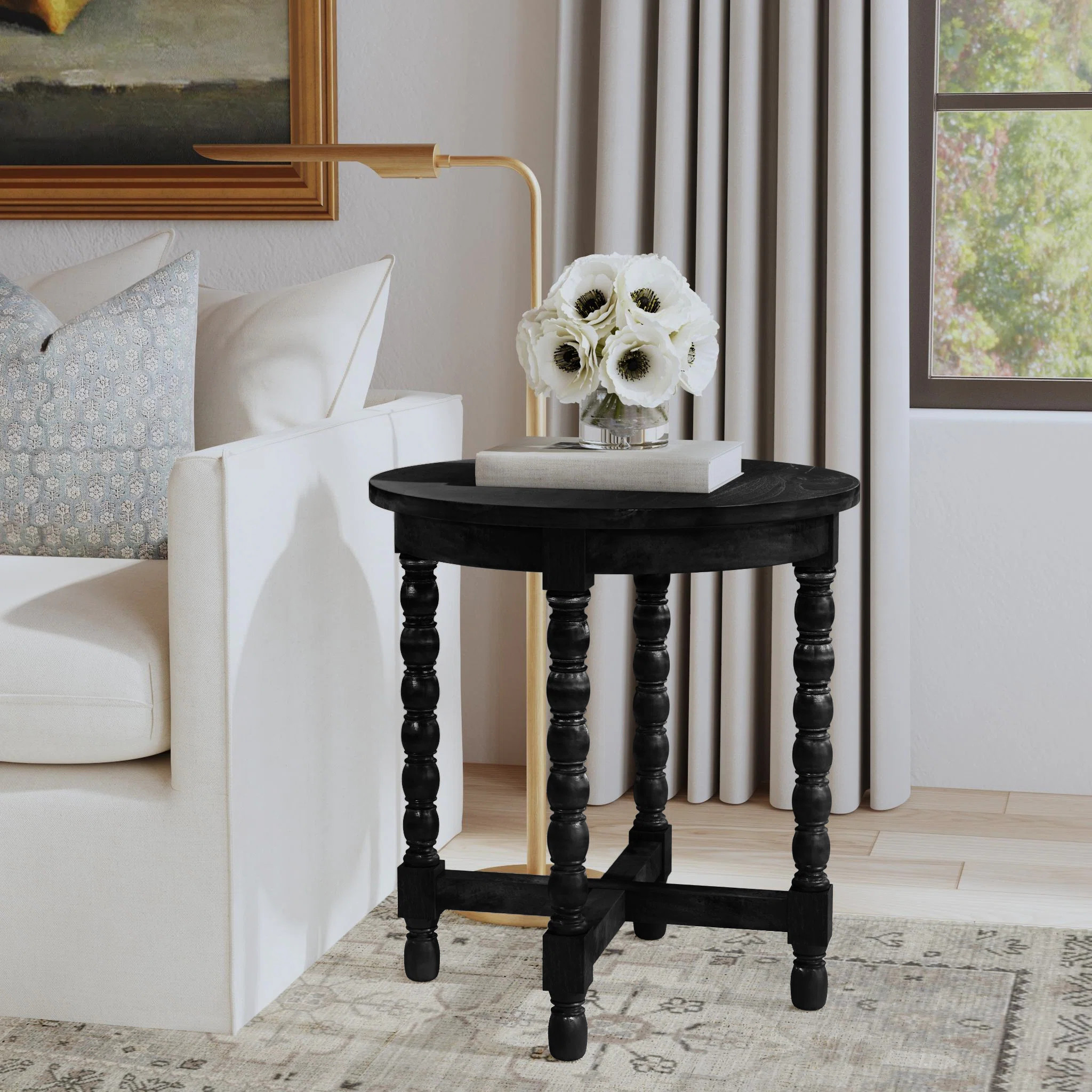 Baen Round Solid Wood End Table | Wayfair North America