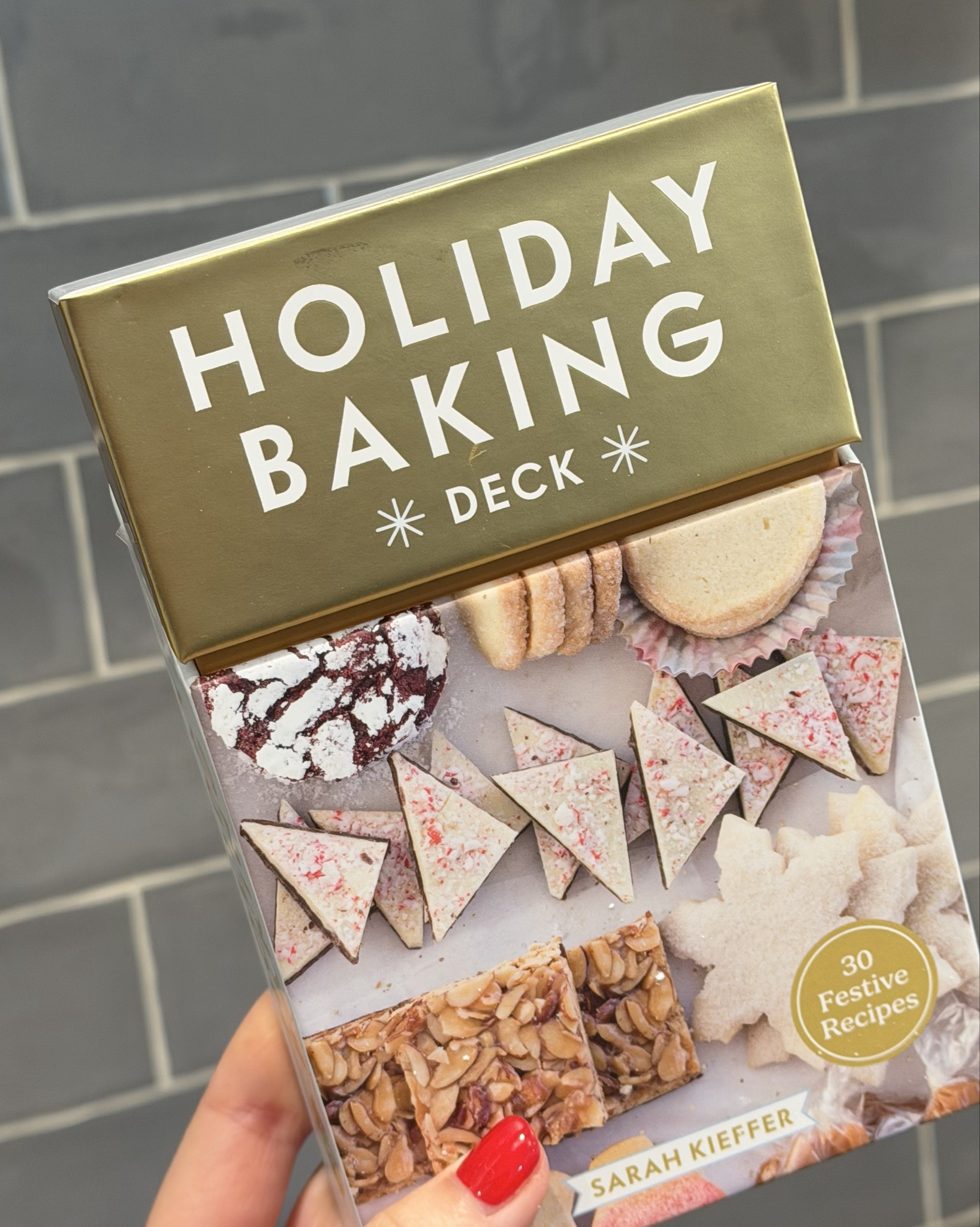 Gift idea! 🍪 on sale under $14! Have been loving my using this Holiday Baking deck! I’m old school and like using actual recipes not on my phone. So far I’ve made the cinnamon rolls and chocolate chunk cookies & making peppermint bark for family Christmas 🎄 

#LTKHoliday #LTKGiftGuide #LTKSaleAlert