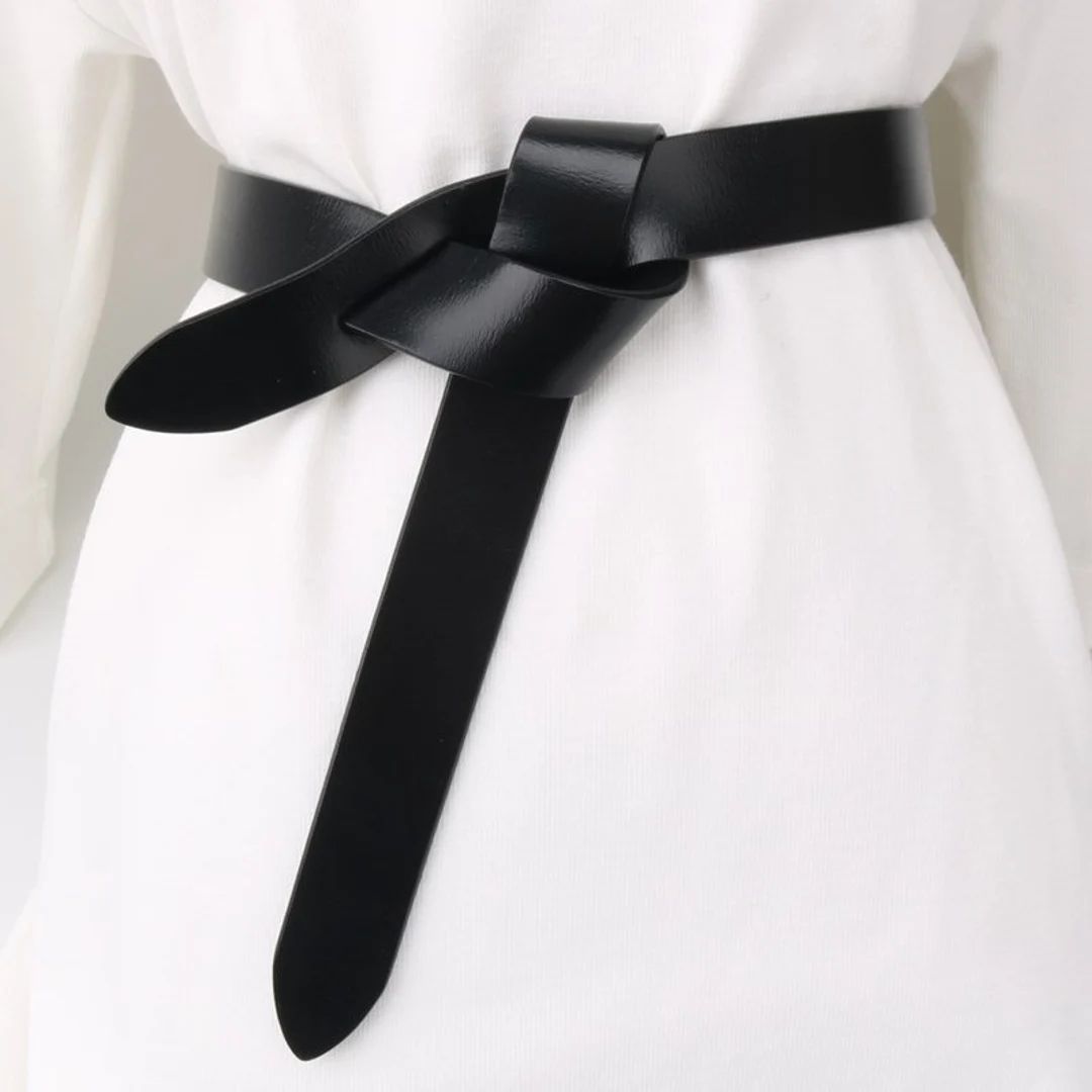 Woman Thin leather belt,Various shapes belt, Isabel Marant belt,Leather knot belt,Woven Leather b... | Etsy (US)