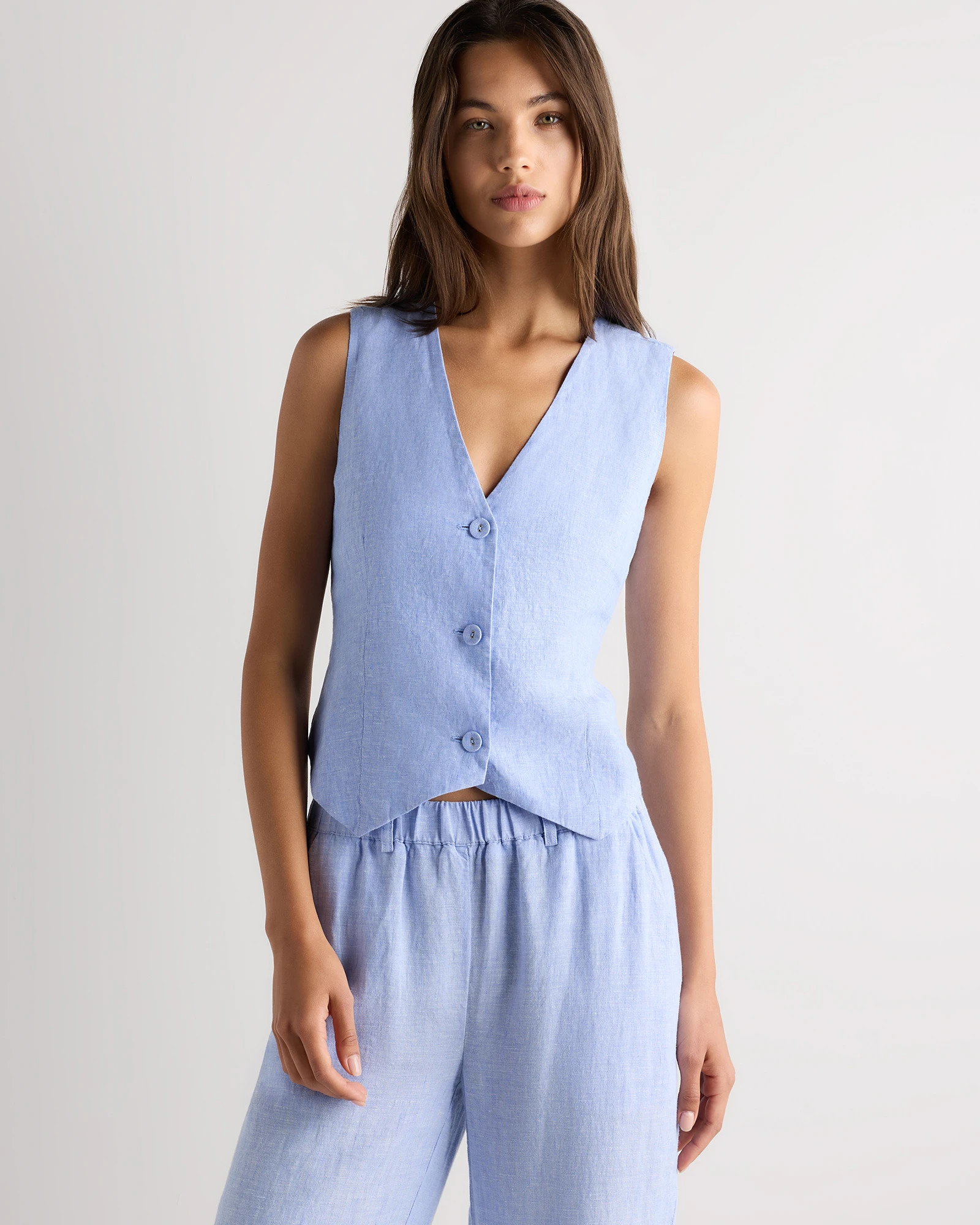 100% European Linen Vest | Quince