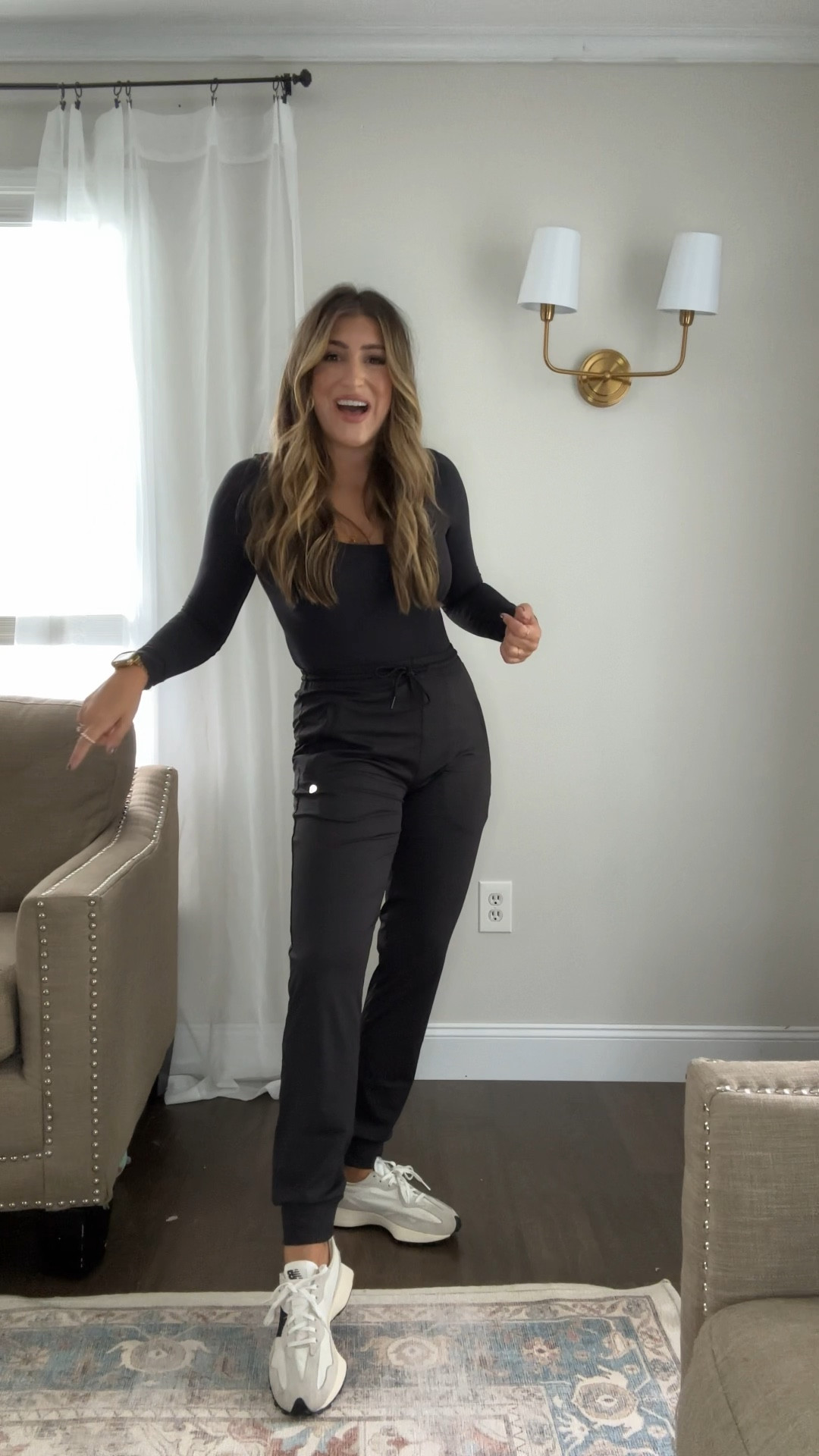 Jogger outfit try-on. Wearing a medium in top and bottom. Use code LAUREN10OFF. Tap below to shop! 

Follow for more! Xx

#LTKxPrime #LTKstyletip #LTKfitness