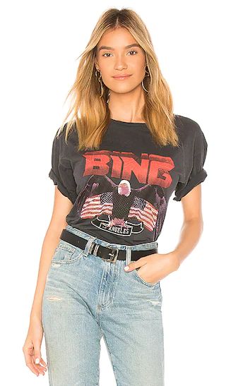 ANINE BING Vintage Bing Tee in Black | Revolve Clothing (Global)