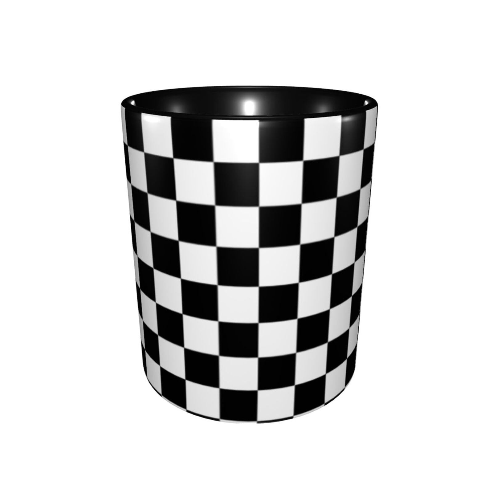 Black and White Race Checkered Coffee Mugs 11Oz Ceramic Mug Tea Cups for Drinking Home Office Par... | Amazon (US)