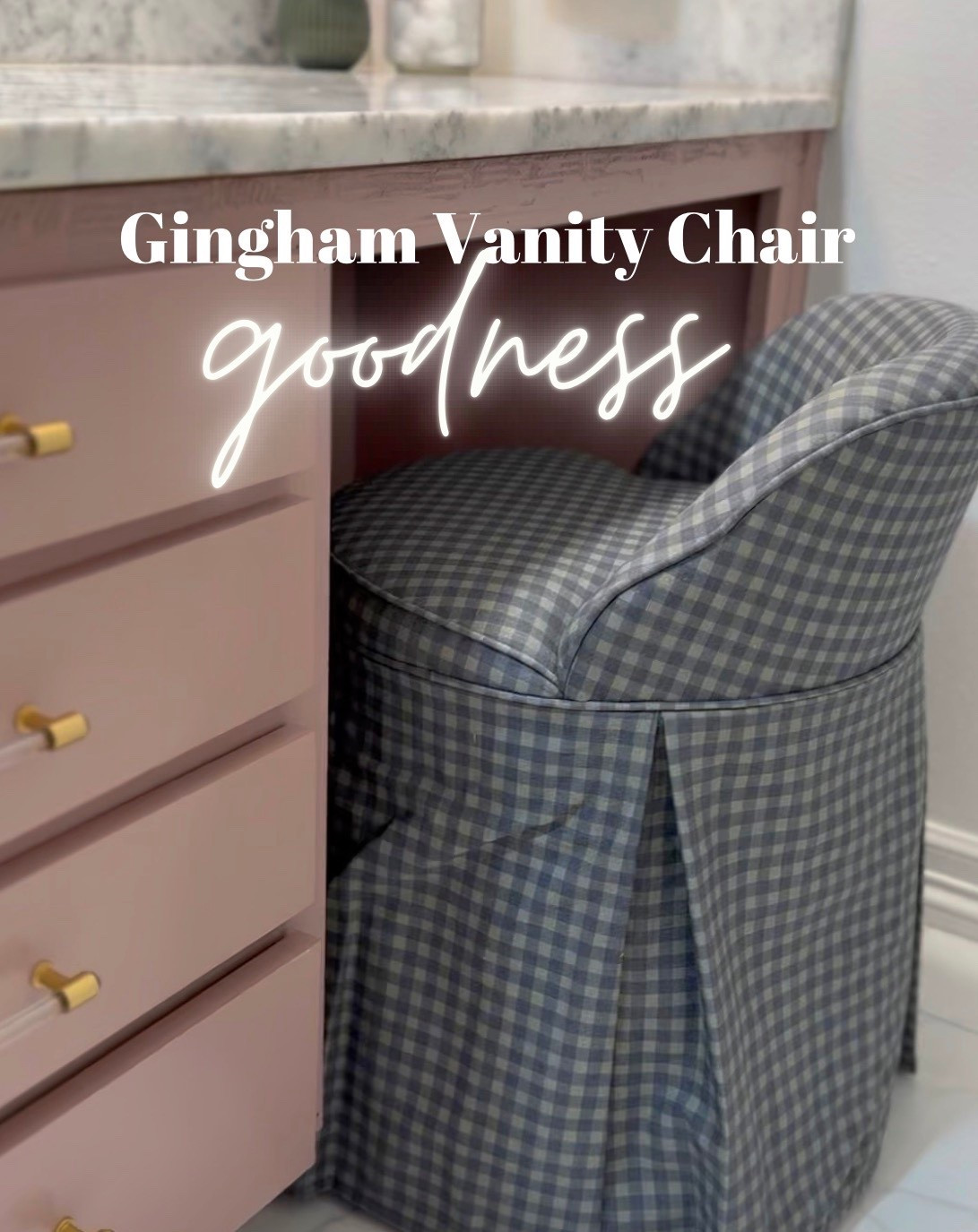 The cutest gingham vanity chair from target! 

#LTKBeauty #LTKdayinmylife #LTKHome