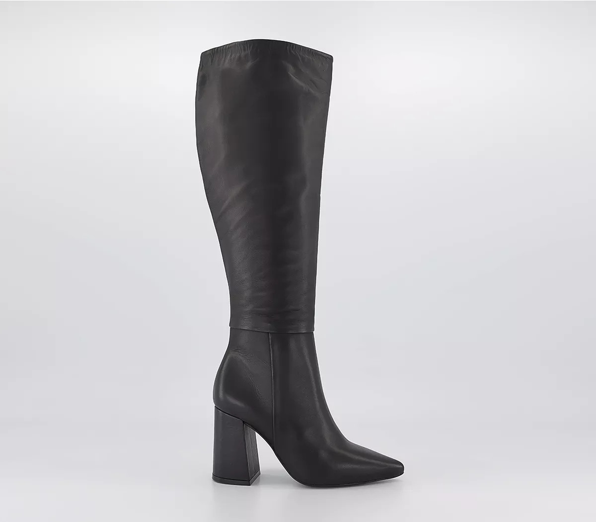 Office
								Kash Point Toe Block Boots
								Black Leather | OFFICE London (UK)