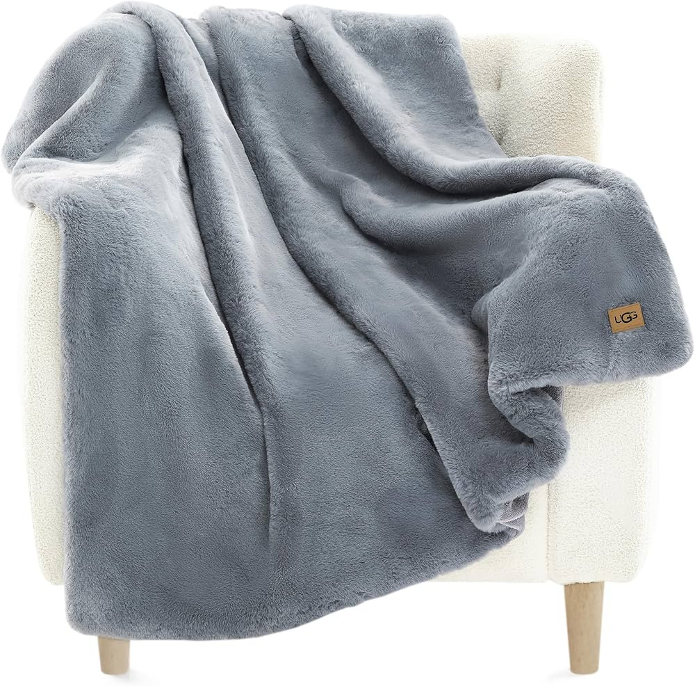 UGG 11069 Euphoria Plush Faux Fur Reversible Throw Cozy Fuzzy Fluffy Blanket for Couch Bed Hotel ... | Amazon (US)