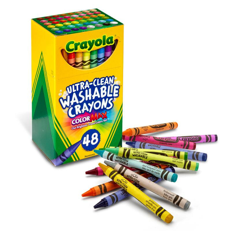 Crayola - Ultra-Clean Washable Crayons, Regular Size, Pack of 48 | Best Buy U.S.