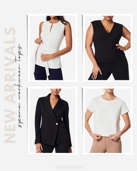 Spanx New Arrivals 

Spanx  tee  v-neck tees  style guide  black tops  black blouse  black blazer  white blouse  white tee 

#LTKSeasonal #LTKstyletip #LTKworkwear