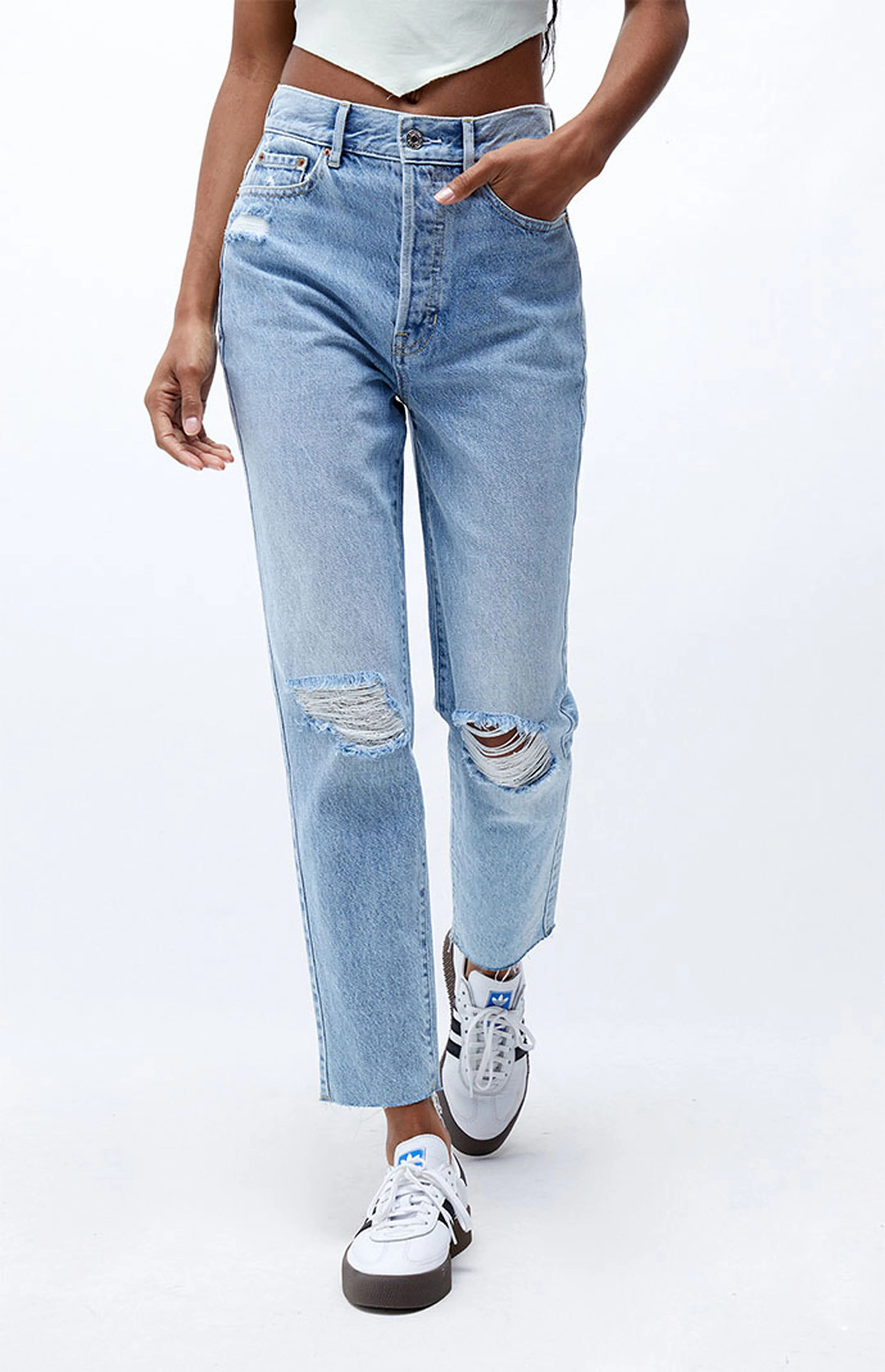 PacSun Light Blue Ultra High Waisted Slim Fit Jeans | PacSun | PacSun