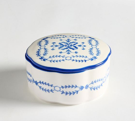 Mark D. Sikes Clementine Floral Jewelry Box | Pottery Barn (US)