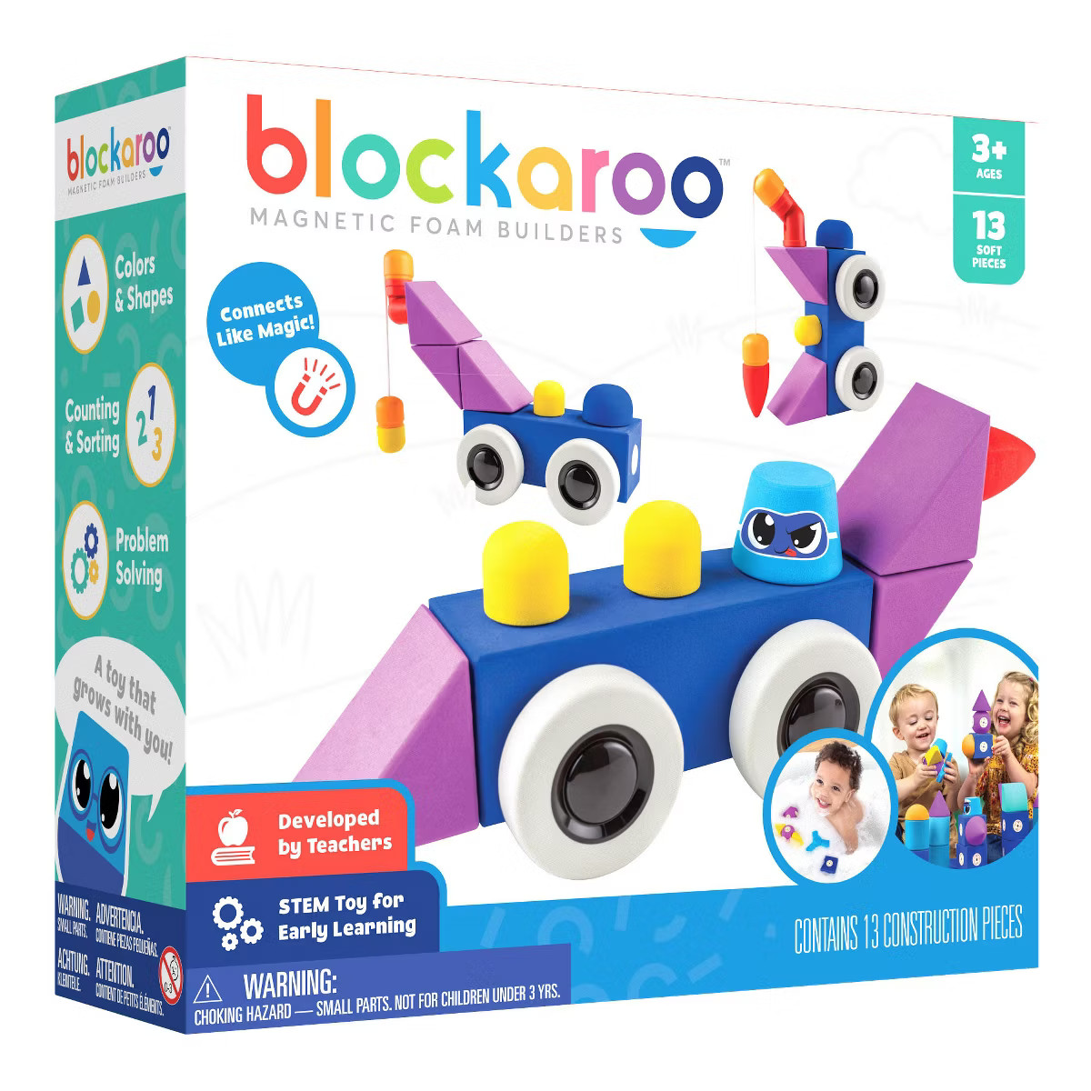 Blockaroo Magnetic Foam Building Blocks, Soft Foam Blocks to Develop Early STEM Learning Skills, ... | Target