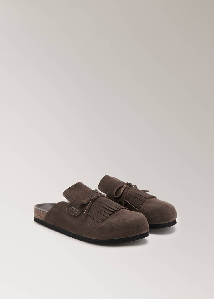 Leather clog shoes brown - Woman - 6½ - MANGO | Mango (US/MX/AU)