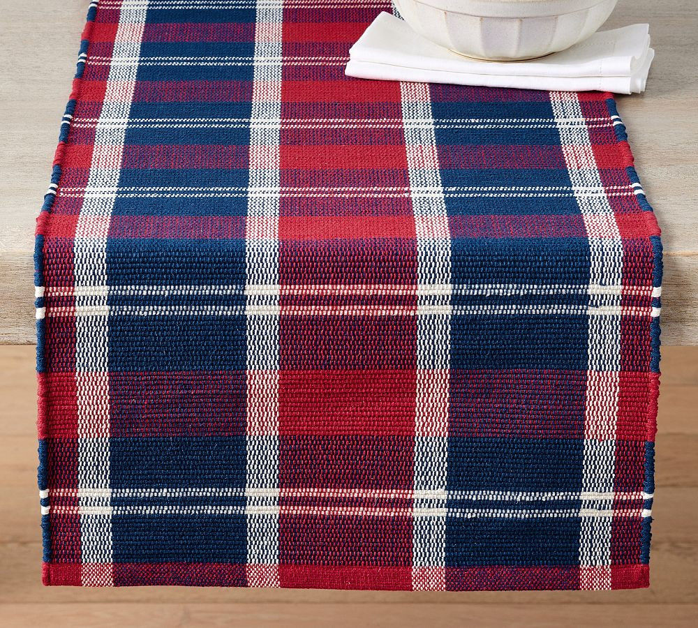 Americana Plaid Cotton Table Runner | Pottery Barn (US)