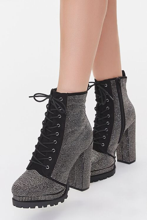 Rhinestone Platform Booties | Forever 21 (US)