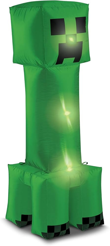 Minecraft Creeper Inflatable Lawn Decoration, Official Minecraft Party Decor, 4 Foot Inflating Cr... | Amazon (US)