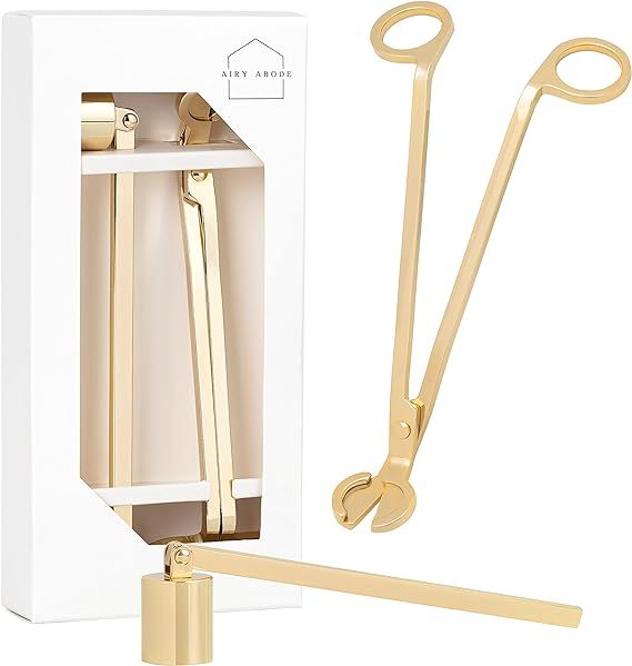 Candle Wick Trimmer and Candle Snuffer Accessory Set – Gold | Amazon (US)
