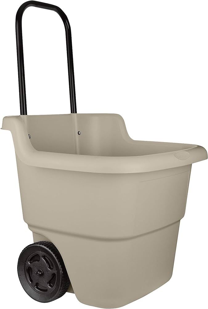 Suncast Resin 15.5 Gallon Multi-Purpose Cart with Wheels, Brown,Taupe | Amazon (US)