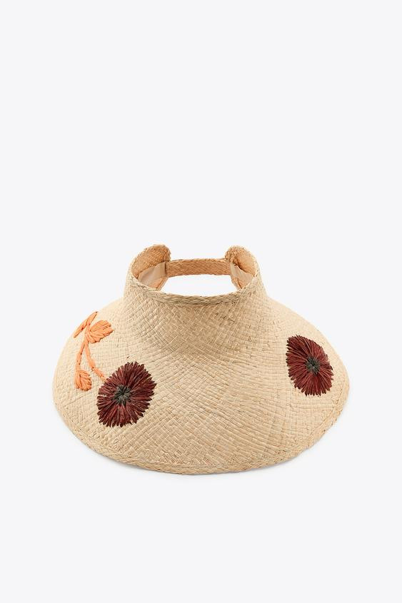 FLORAL BRAIDED VISOR | Zara US