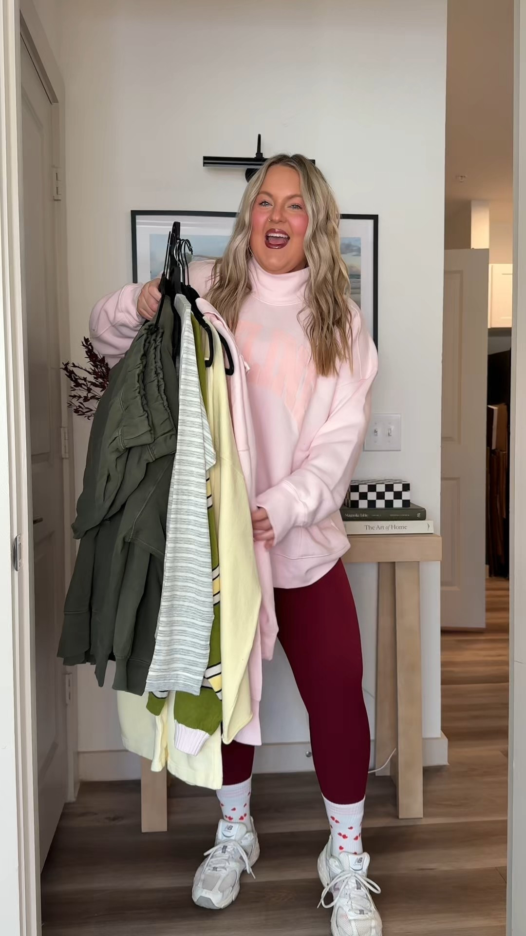 Sweatshirts: xxl
Sweat pants: xl long
Leggings xxl
Shorts xxl

#LTKTall #LTKActive #LTKPlusSize