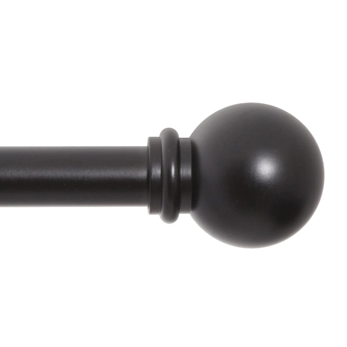 Wayfair Basics Ball End Single Curtain Rod, 28-48" or 48-86" Adjustable Length, 5/8" Dia. Steel | Wayfair North America